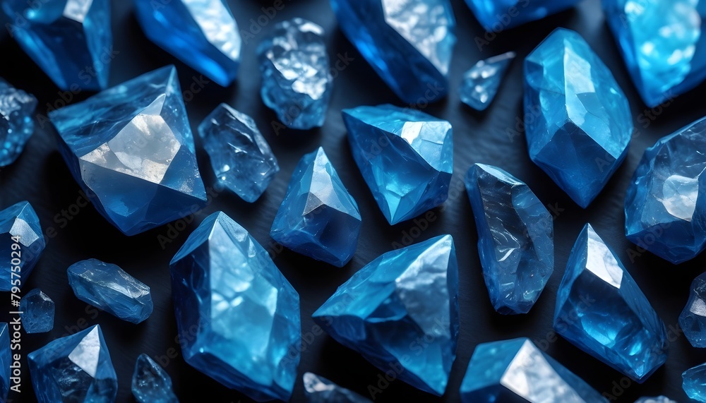 Blue quarz rocks stones and crystals background Blue quarz rocks stones and crystals background
