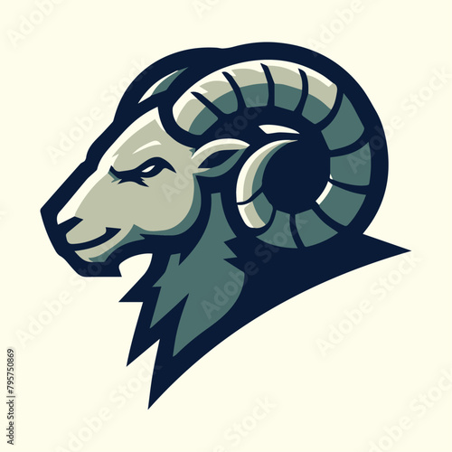 Ram Vector Sports Mascot Logo: Robust & Resolute Emblem for Unyielding Team Spirit