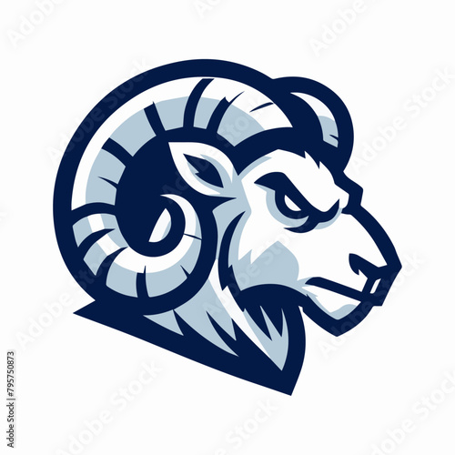 Ram Vector Sports Mascot Logo: Robust & Resolute Emblem for Unyielding Team Spirit