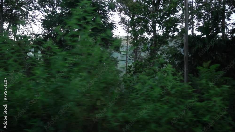 View from the train window. Scenic train journey to Ella, Sri Lanka View from the train window. Scenic train journey to Ella, Sri Lanka