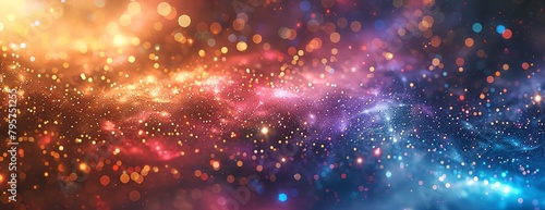 a colorful background with many small dots of light on it