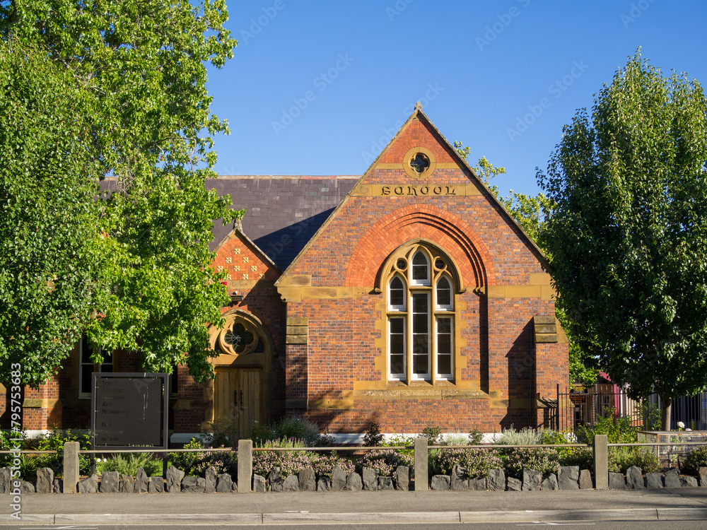 Red brick school building Red brick school building