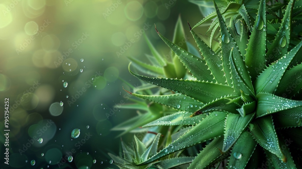 Fototapeta premium Plant with water drops