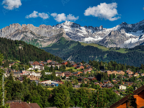Wallpaper Mural Alpine Swiss Village. Comfort and tranquility. Torontodigital.ca