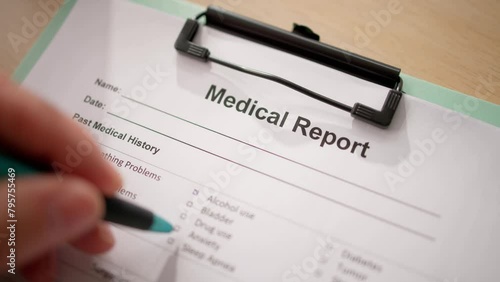 Wallpaper Mural Male Doctor Filling Patient Information Form Torontodigital.ca