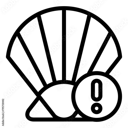 shellfish warning sign allergy icon