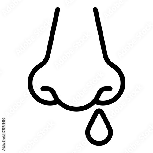 runny nose sickness allergy symptoms icon
