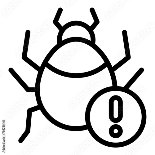 Mite insect warning sign allergy icon