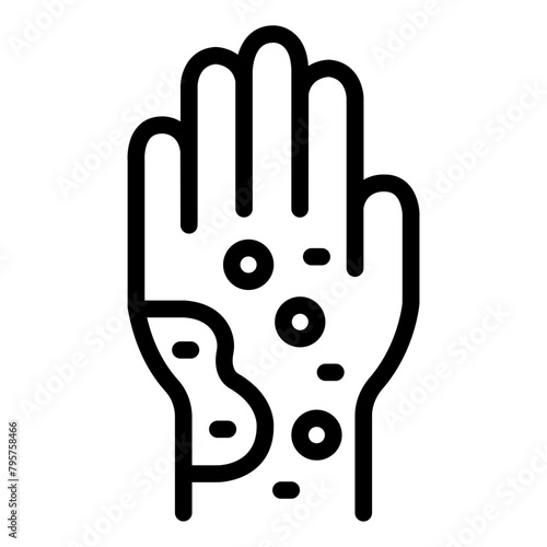 itchy skin healthcare allergy symptoms icon