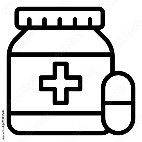 pills bottle medical healthcare pharmacy icon