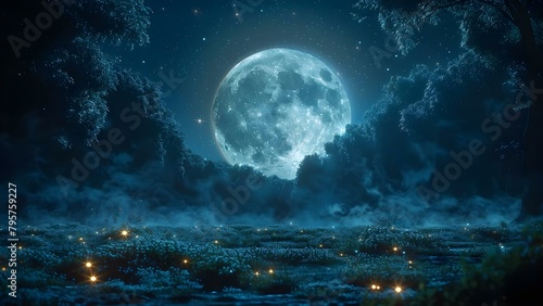 Night Sky with Moon and Stars: Perfect for Greeting Cards. Concept Night Sky Photography, Moon and Stars, Greeting Card Ideas