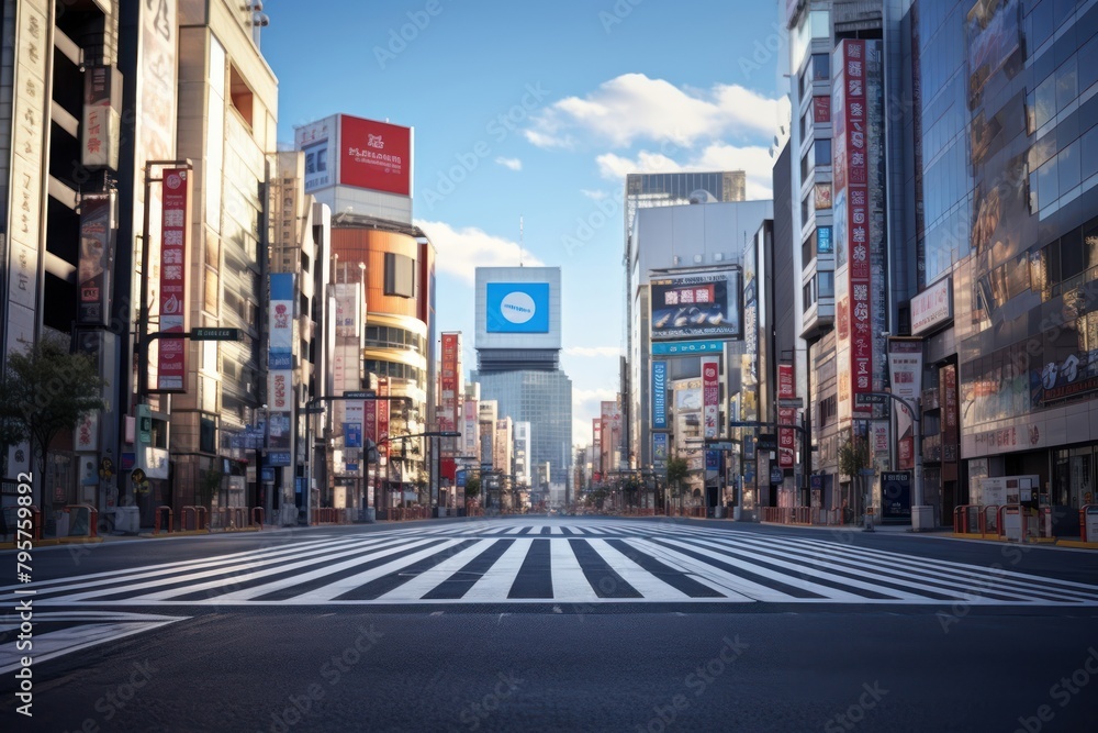 Obraz premium City road sign architecture