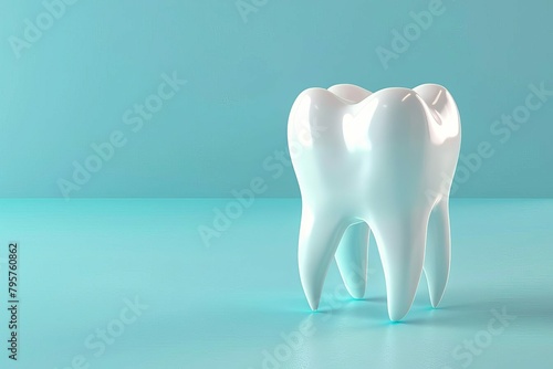 3d rendering of premolar tooth dental examination and hygiene concept photo