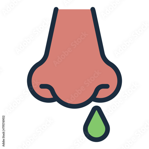 runny nose sickness allergy symptoms icon