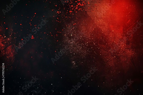abstract dark black and red gradient background with shiny light effect grungy texture and grainy noise empty space for text