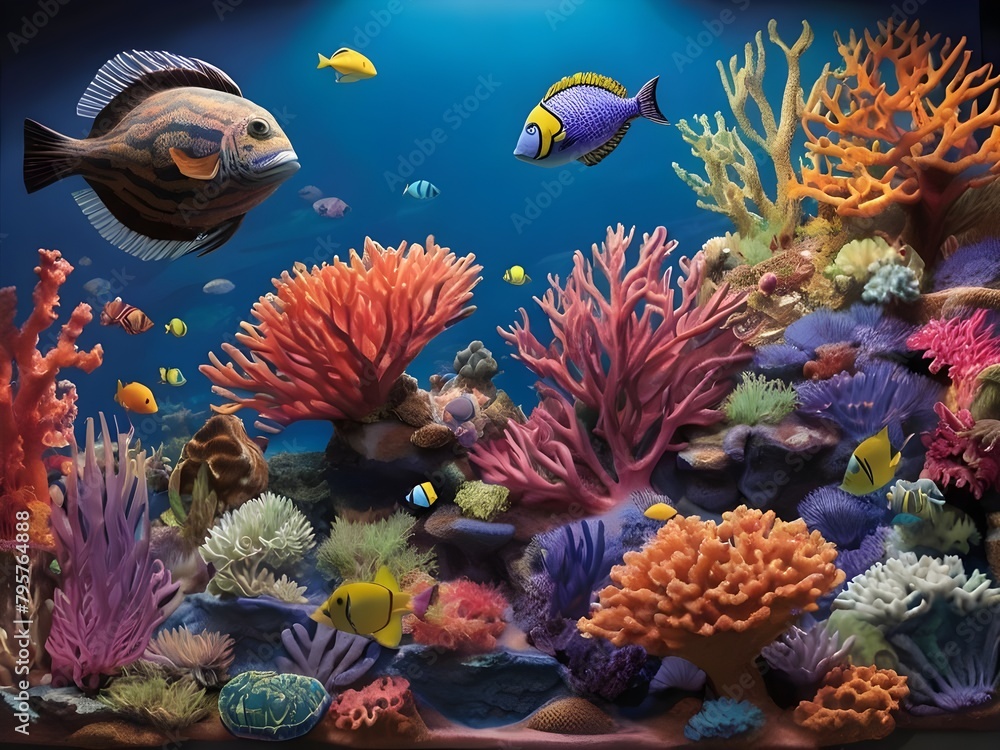 Fototapeta premium vibrant tropical coral reef