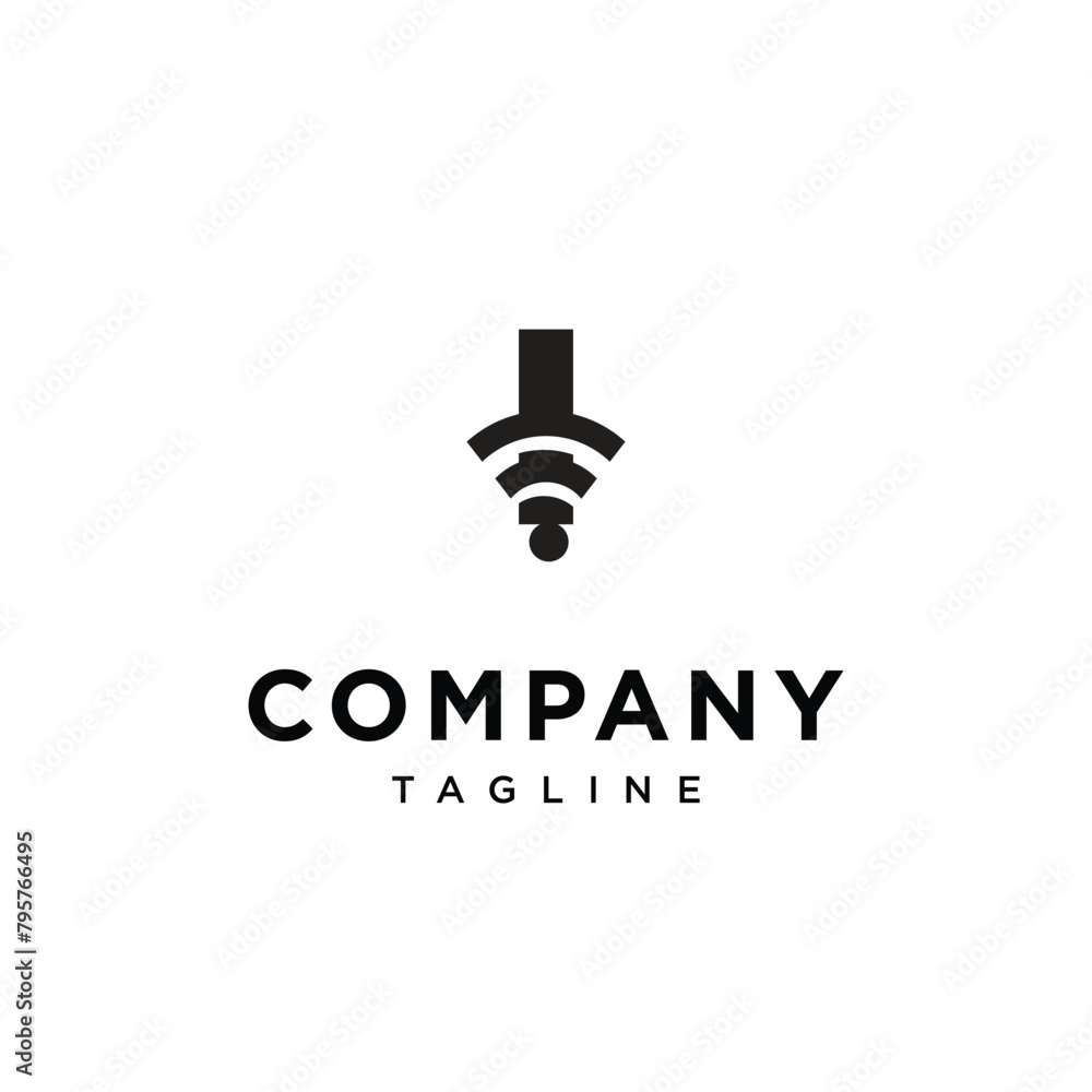 Letter I wifi signal logo icon vector template.eps Letter I wifi signal logo icon vector template.eps