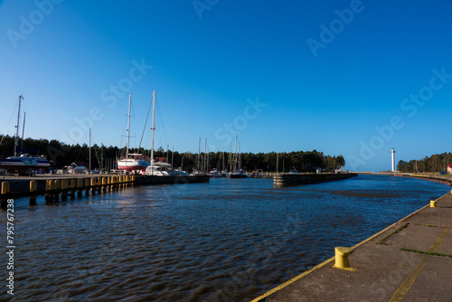 Yacht Harbor in Leba. Baltic Sea, Poland