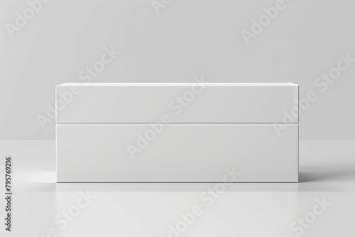 blank white product package box template isolated on white background 3d rendering