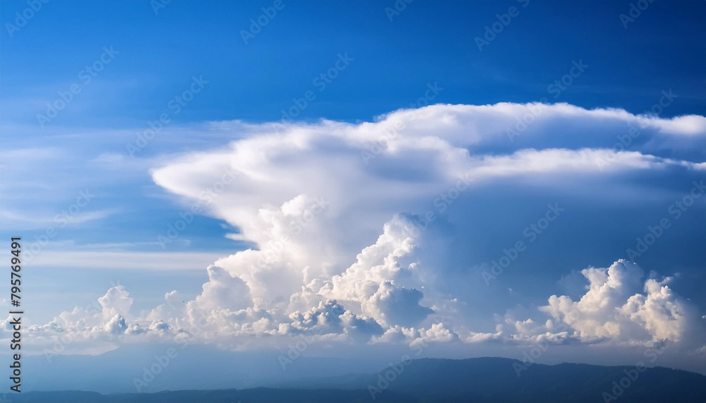 Peaceful blue sky with light clouds Peaceful blue sky with light clouds