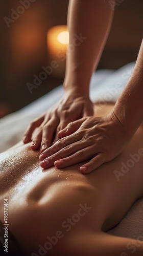 Wallpaper Mural Therapist Lady Massaging Back Of Attractive Mature Female Lying On Table Torontodigital.ca