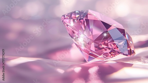 A pink diamond with luxury and opulence high resolution.