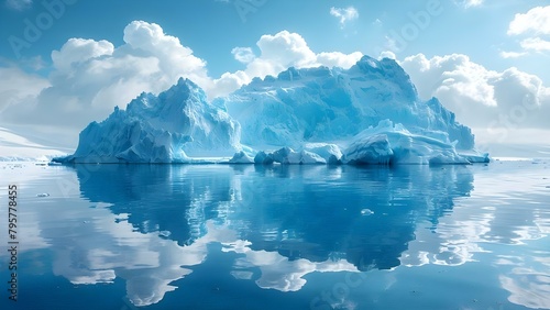 Icy Antarctica: Sunlight and Iceberg Reflections. Concept Antarctica, Sunlight, Icebergs, Reflections, Icy © Ян Заболотний
