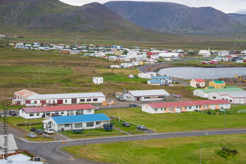 Village of Skagastrond in north Iceland photo