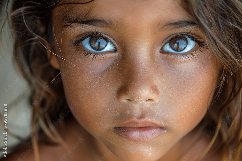 World Children's Day. Portrait beautiful little girl World Children's Day. Portrait beautiful little girl