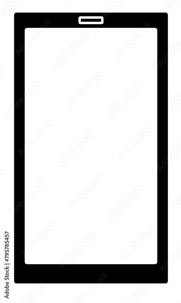 シンプルな黒いスマートフォン シンプルな黒いスマートフォン
