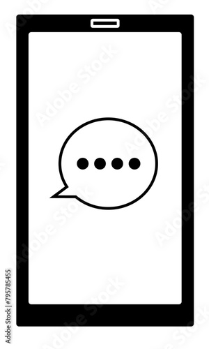 スマートフォンと会話アプリ