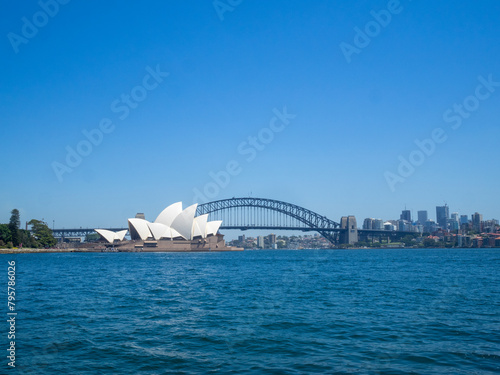 Obraz na płótnie Sydney Opera House and Harbour Bridge skyline w salonie