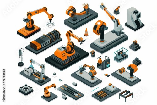 industry 40 concept with automation robot arms welding robotics and digital manufacturing system