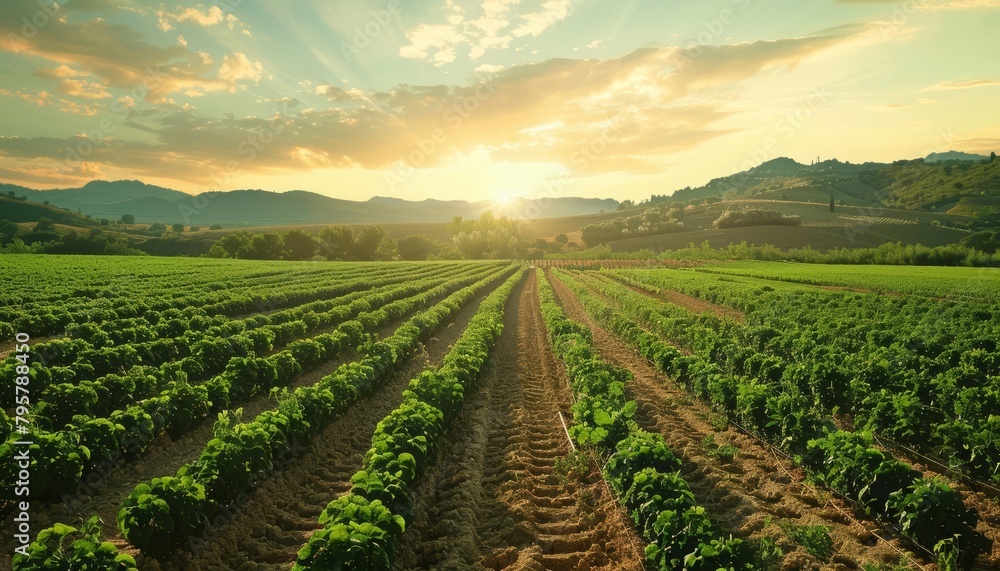 Conservation agriculture preserves soil health and biodiversity, ensuring sustainable food production within a grounded hitech concept Conservation agriculture preserves soil health and biodiversity, ensuring sustainable food production within a grounded hitech concept