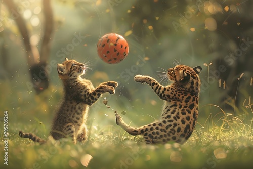 animal play sport card, © Syeda