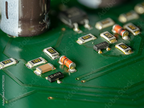 Diode on a printed circuit board.