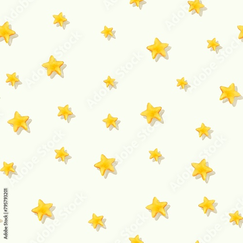 starry sky, stars seamless pattern