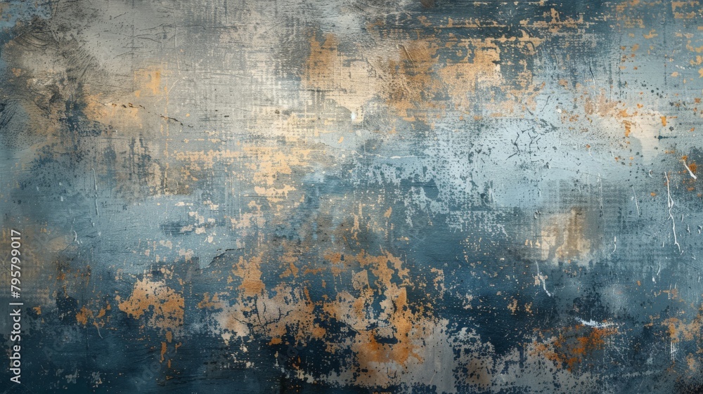 Immerse yourself in the moody ambiance of a grunge blue background, where faded hues and gritty textures intertwine to evoke a sense of nostalgia and intrigue, perfectly rendered in high definition