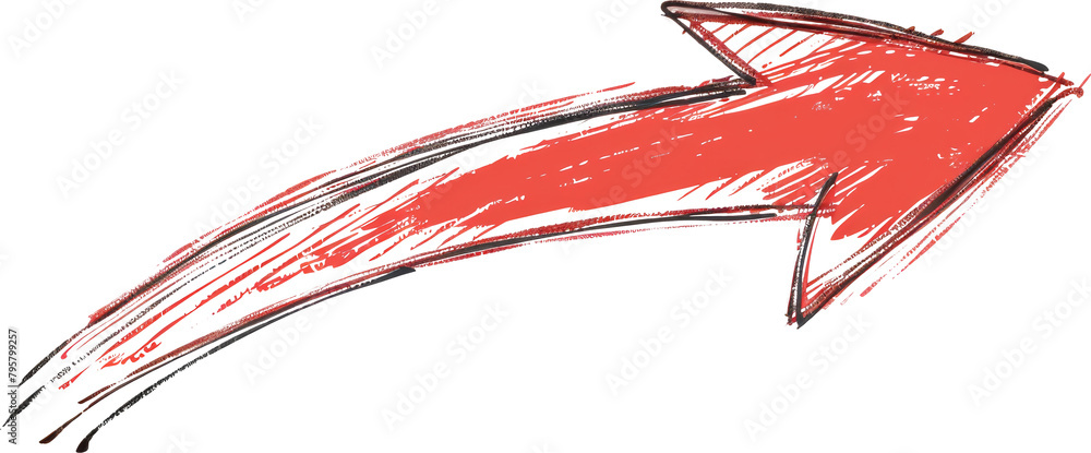 Red stylized arrow illustration Red stylized arrow illustration