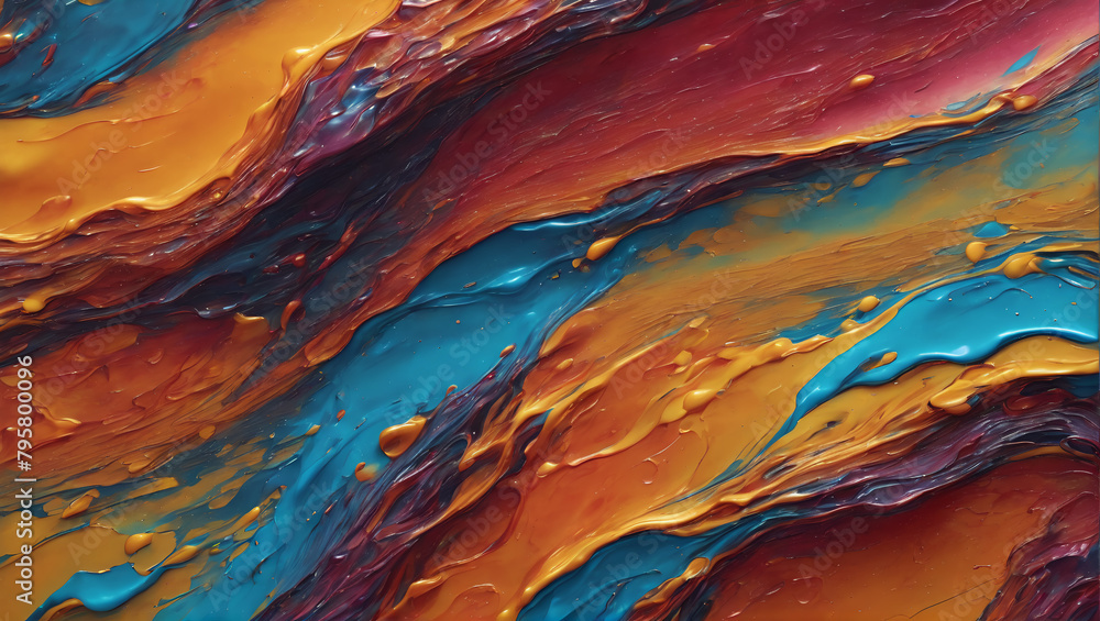 Images of vibrant, molten-like textures dripping and flowing across a canvas in a mesmerizing display of color and fluidity ULTRA HD 8K