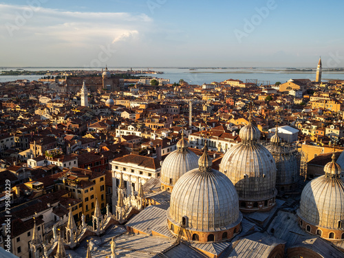 View over Venice to the East from the top of San Marco Tower