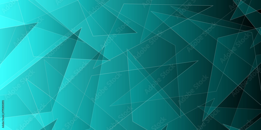 Obraz premium Light blue and black pastel light polygonal mosaic geometric triangle shapes background. Low polygonal vector mosaic background with metal pattern uses for Modern Business. Abstract futuristic vector.