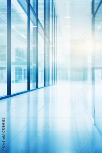 blurry windows of a modern building Generative AI © Valentine