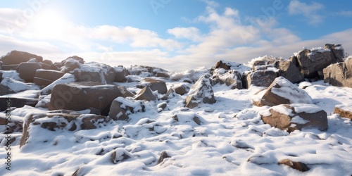 snow-capped mountain peaks Generative AI