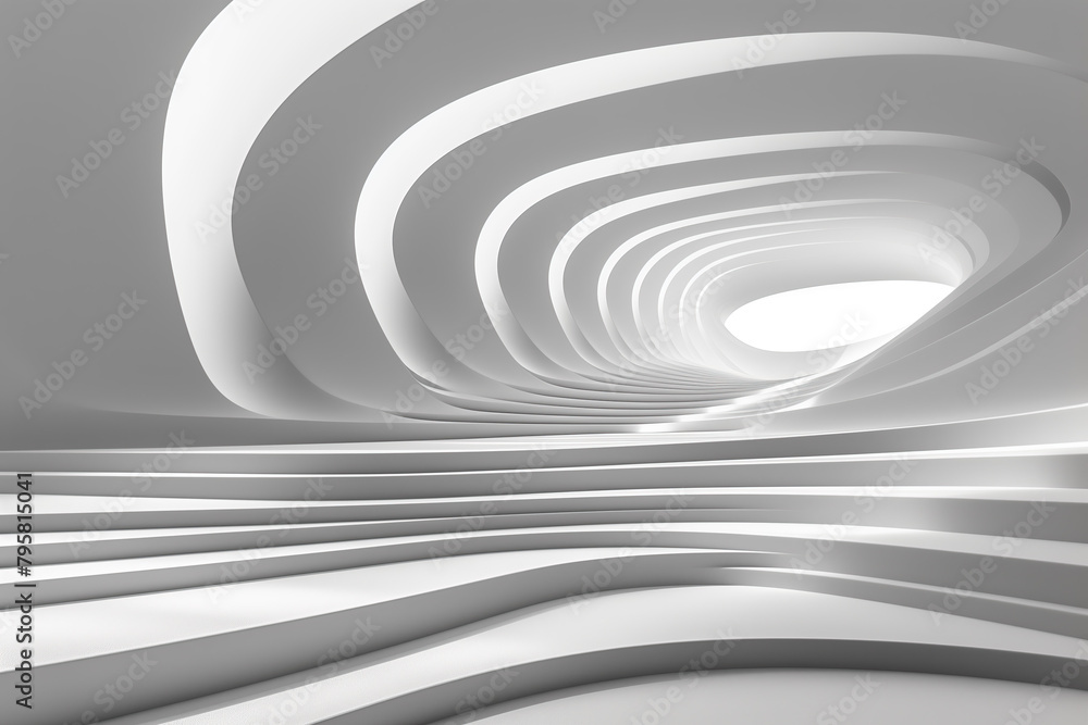 Obraz premium futuristic white interior