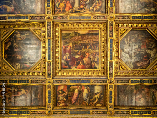 Ceiling paintings of the Salone dei Cinquecento, Palazzo Vecchio, Florence photo
