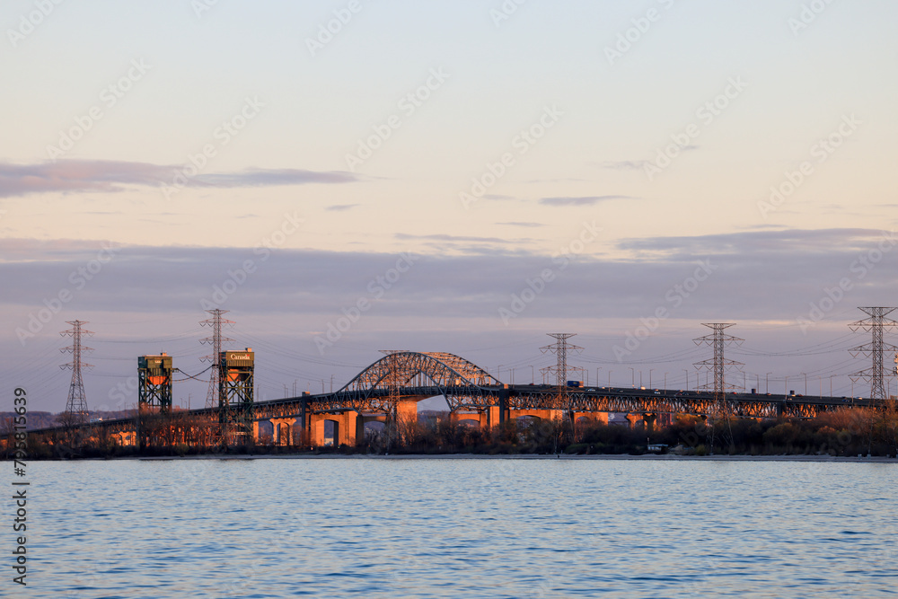 bridge at sunset