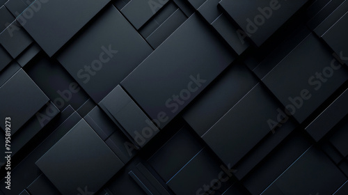 Abstract dark 3d rectangular shapes forming a sleek  stylish pattern
