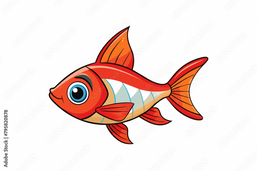 cardinal tetra fish cartoon vector illustration cardinal tetra fish cartoon vector illustration