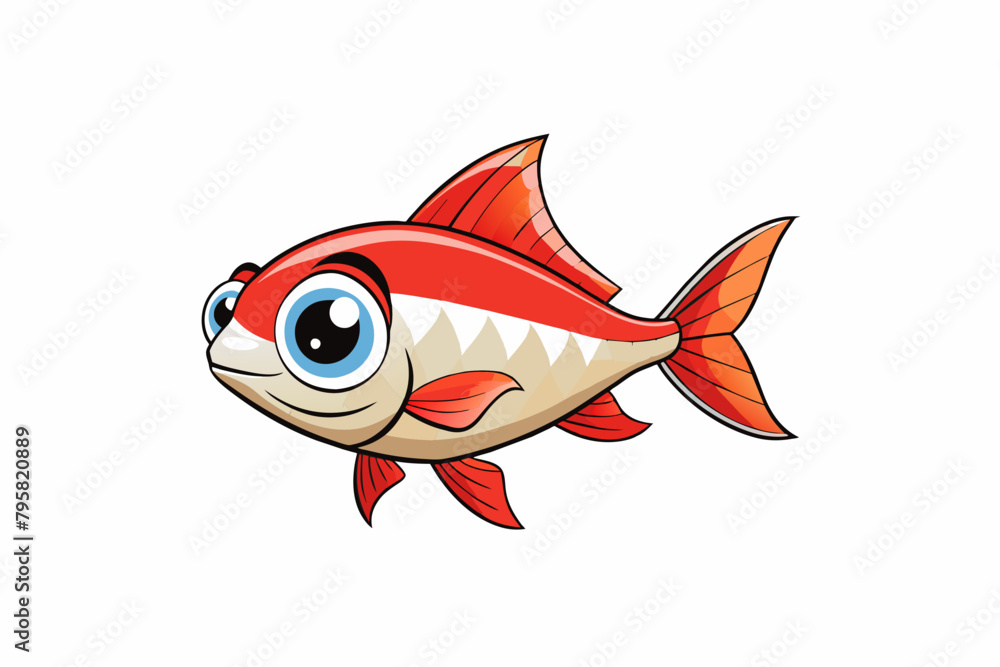 cardinal tetra fish cartoon vector illustration cardinal tetra fish cartoon vector illustration